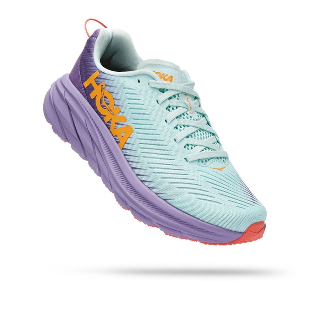 HOKA RINCON 3 WOMEN Women's Teal and Purple Athletic Shoes